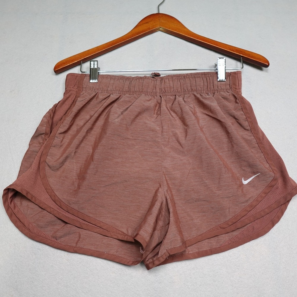Nike Running Shorts Womens Medium Brown Lined Elastic Drawstring HM6096-218